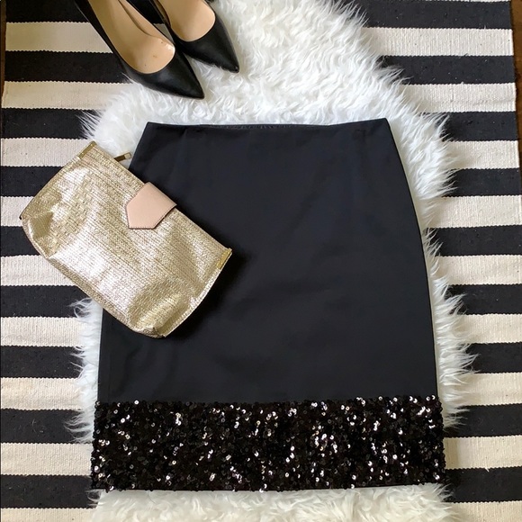 Talbots Satin & Sequins black Pencil Skirt NEW! With tags NWT - Picture 4 of 4